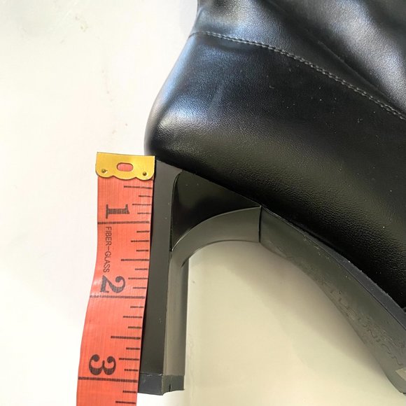 Iliad Knee High Faux Leather Boots in Black NWOT - Picture 5 of 8